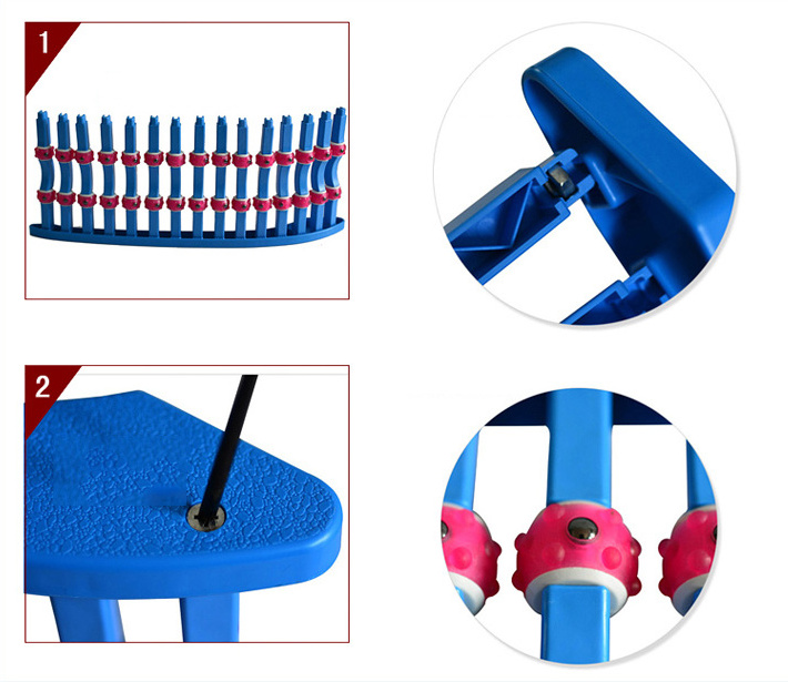 Plastic Magic Lumbar Back Roller Massage Stretcher Device Back Pain Relief Support spine Stretcher