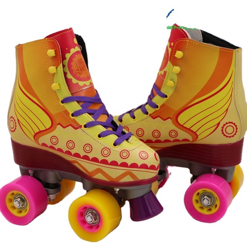 Hot sale PU wheels roller skates high quality kids patines 4 ruedas de soy luna