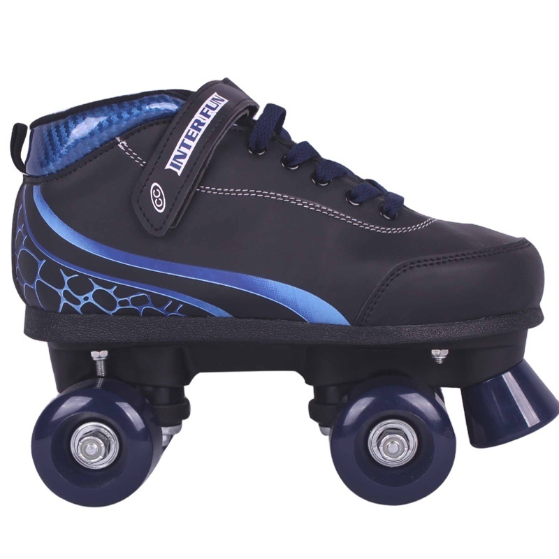 Custom soy luna patines four wheels flat heel quad roller skates shoes for rink