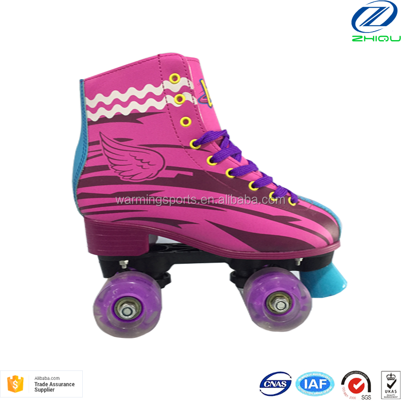 Factory Supply Quad Roller Skates PU Flashing Led Lights Wheels Patines Soy Luna 4 Ruedas