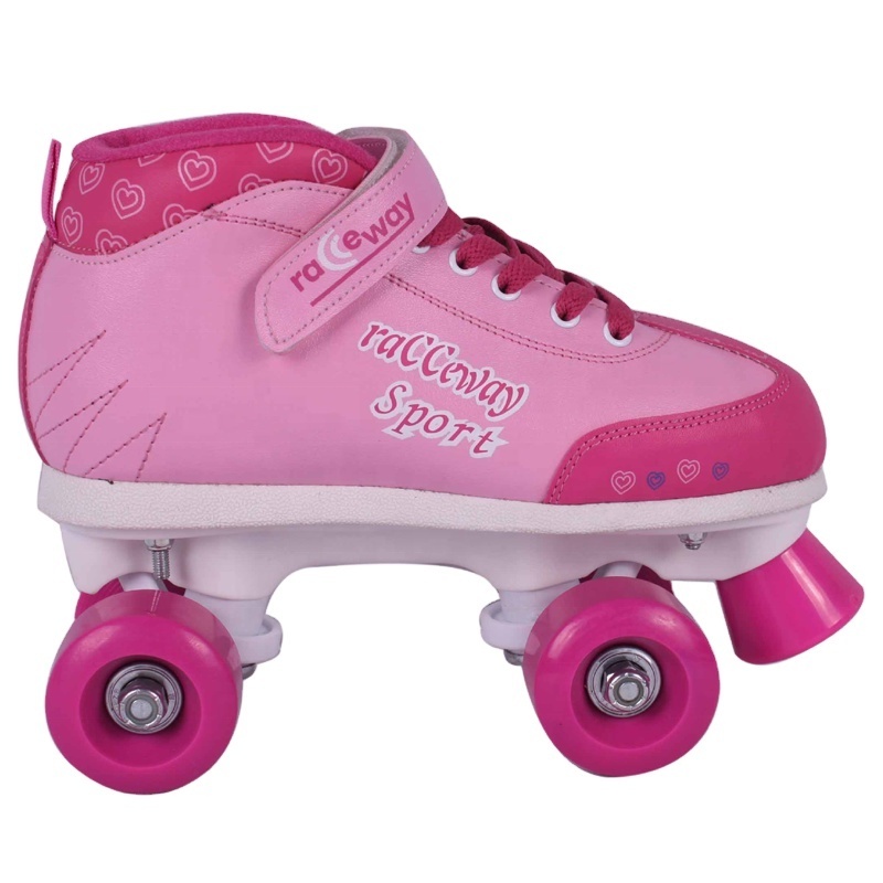 Custom soy luna patines four wheels flat heel quad roller skates shoes for rink