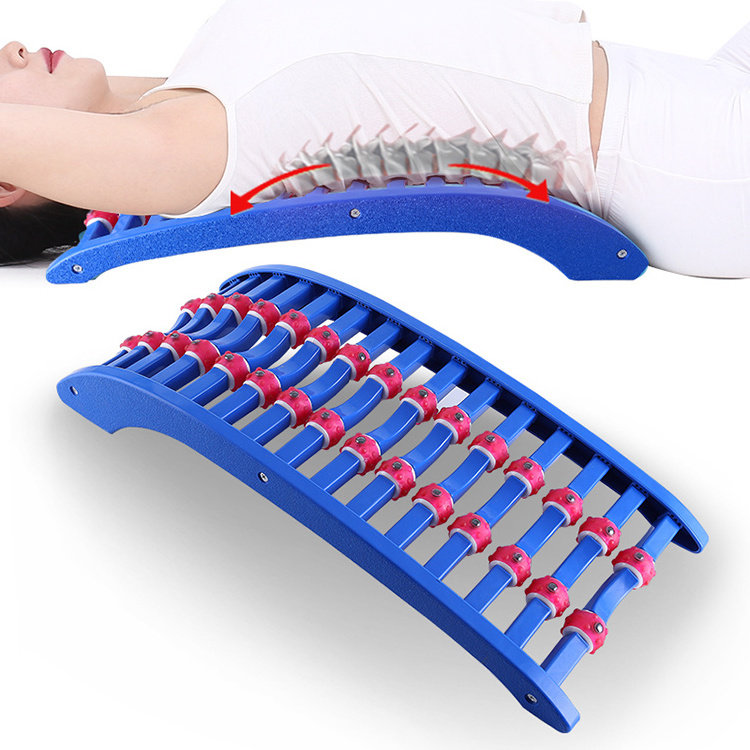 Plastic Magic Lumbar Back Roller Massage Stretcher Device Back Pain Relief Support spine Stretcher