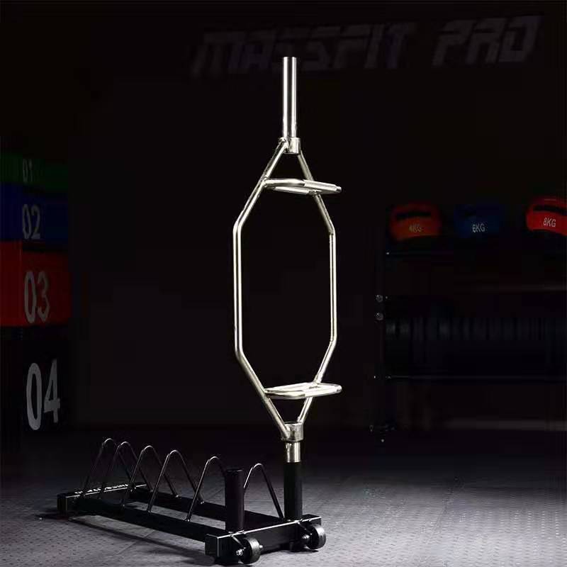 Wholesale hexagon ring Barbell hard pull shrug weightlifting barbell gym Hex barbell