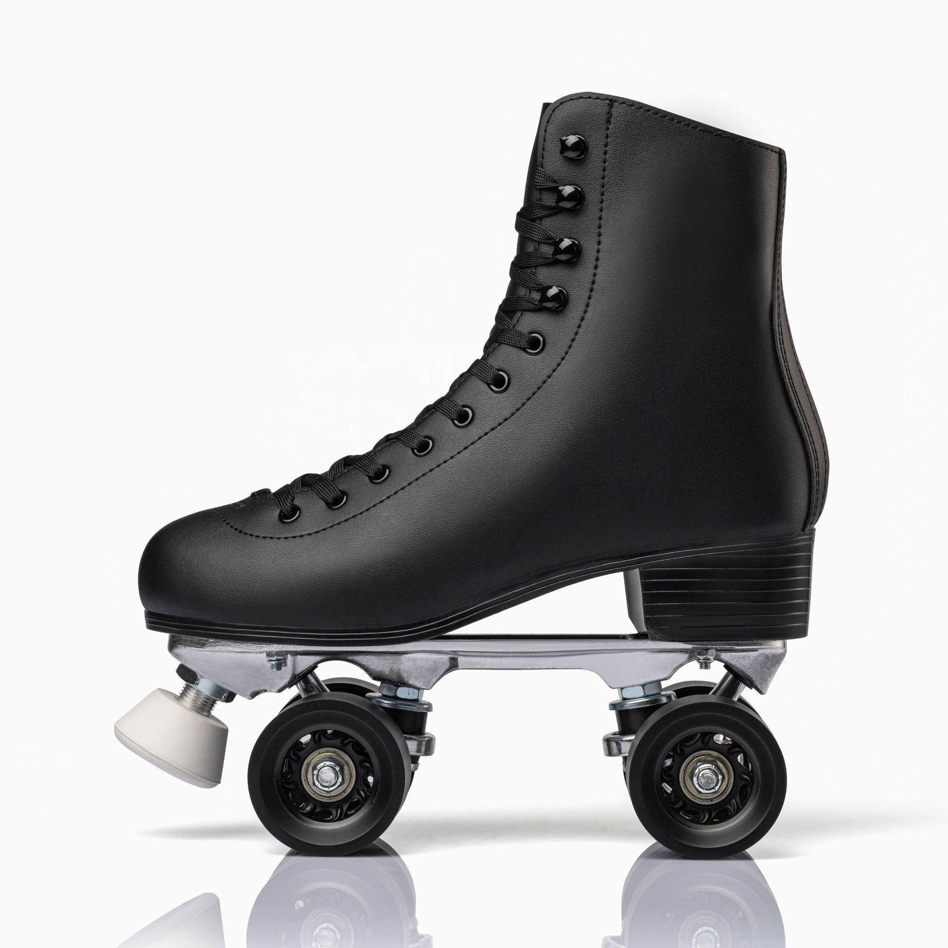 Hot sell rink roller skates patines PU wheel Aluminum alloy plate adjustable stopper quad roller skates shoes