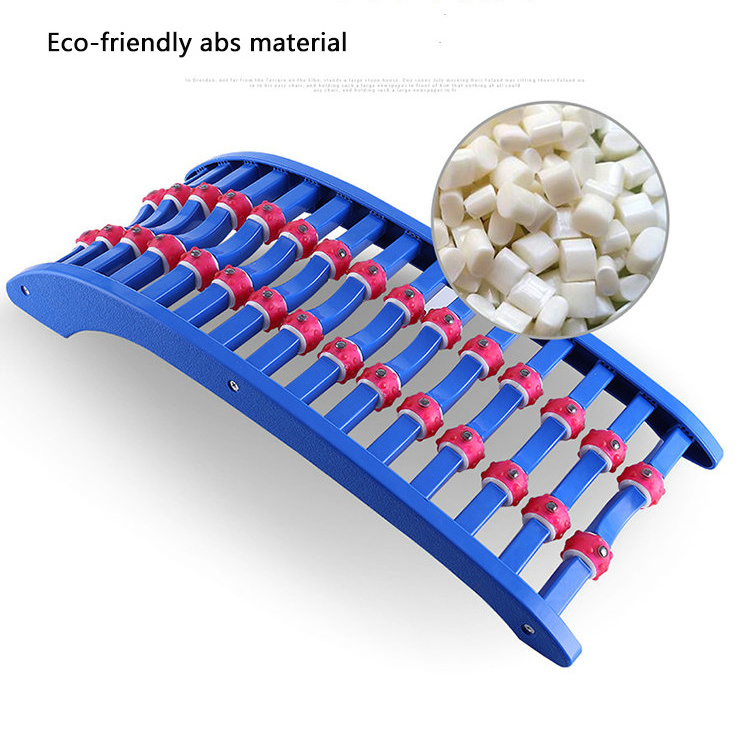 Plastic Magic Lumbar Back Roller Massage Stretcher Device Back Pain Relief Support spine Stretcher