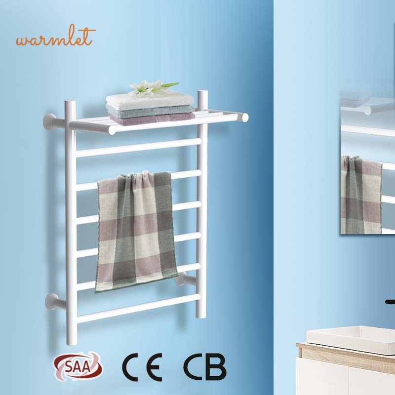 OEM/ODM Electric Towel Rack with Shelf Smart Heated Bathroom Towel Heater Towel Warmer Radiator