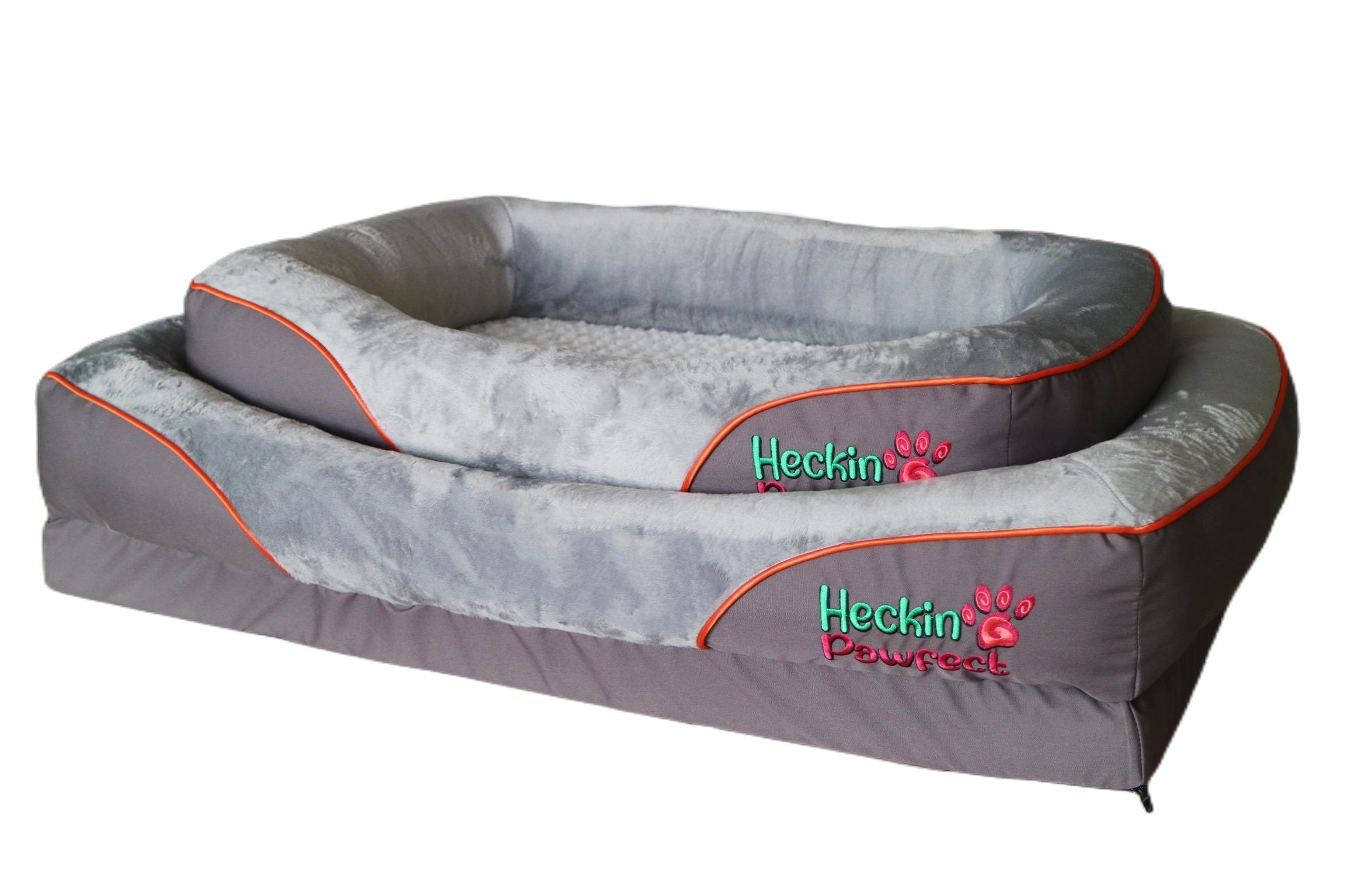 Premium Orthopedic Memory Foam Dog Bed Waterproof Liner Pet Wooden Bed with Washable Removable Cover