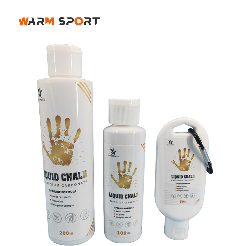 Wholesale Custom Color 50ML 100ML 200ML Climbing Gymnastics Dry Hands Magnesium Gym Chalk Liquid