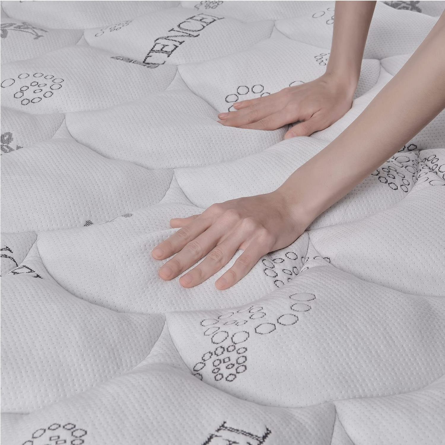 Tencel Thick Mattress Pad Queen Size Pillow Top Luxe Cooling Mattress Protector Breathable Mattress Topper Back Pain Relieve