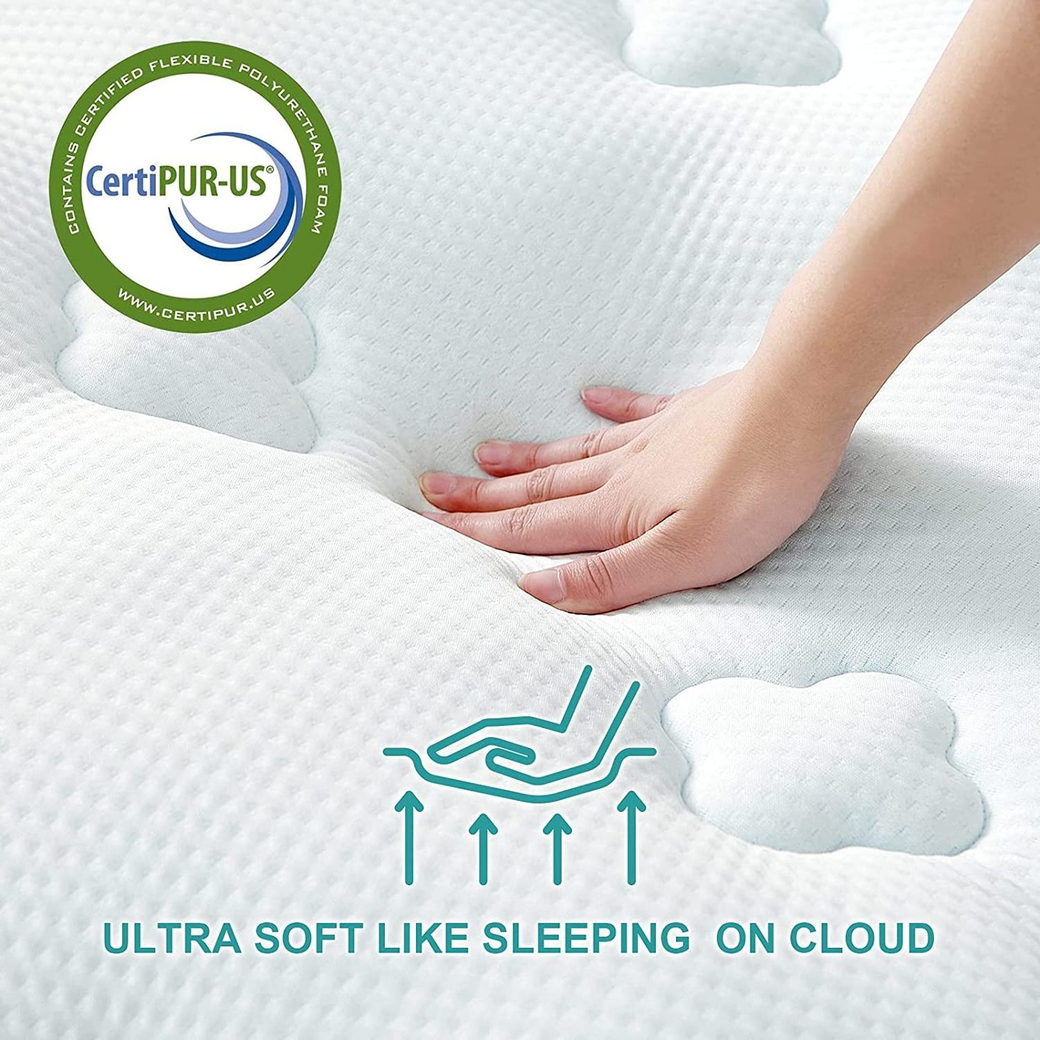 Full Mattress Pad Memory Foam, Cooling Mattress Topper Full Size Bed with Deep Pocket, Breathable Air Mattress bed Cover