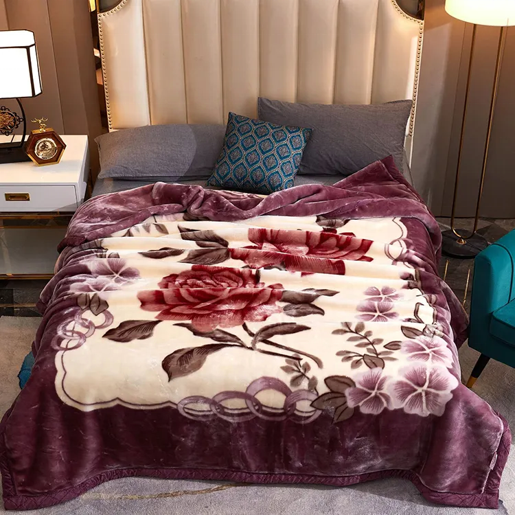 Warm And Soft Luxury Knitted Raschel Blanket,Blankets For Winter 8 Kg Double Bed 2 Ply,Korean Mink Throw Blanket For Winter