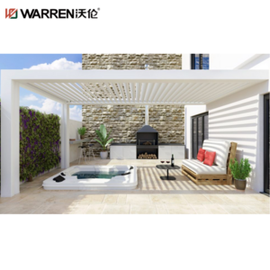 Warren 12x20 Metal Pergola With Waterproof Aluminum Garden Roof Motorised Aluminium Pergola