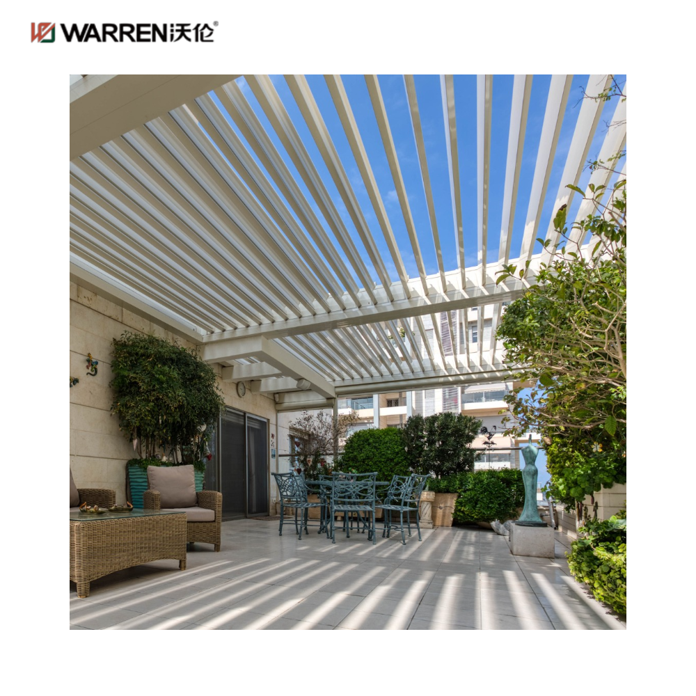 Warren 12x16 Pergola with A Canopy Aluminum Roof Pergola Gazebo