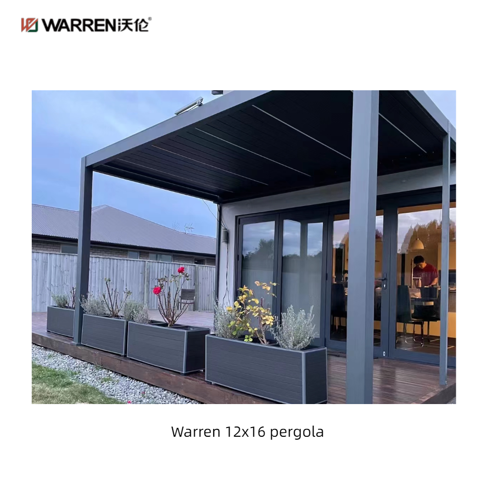 Warren 12x16 Pergola with A Canopy Aluminum Roof Pergola Gazebo