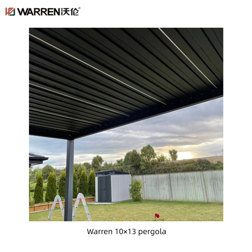 Warren 10x13 motorized louvered roof pergola with aluminum gazebo outdoor pergola