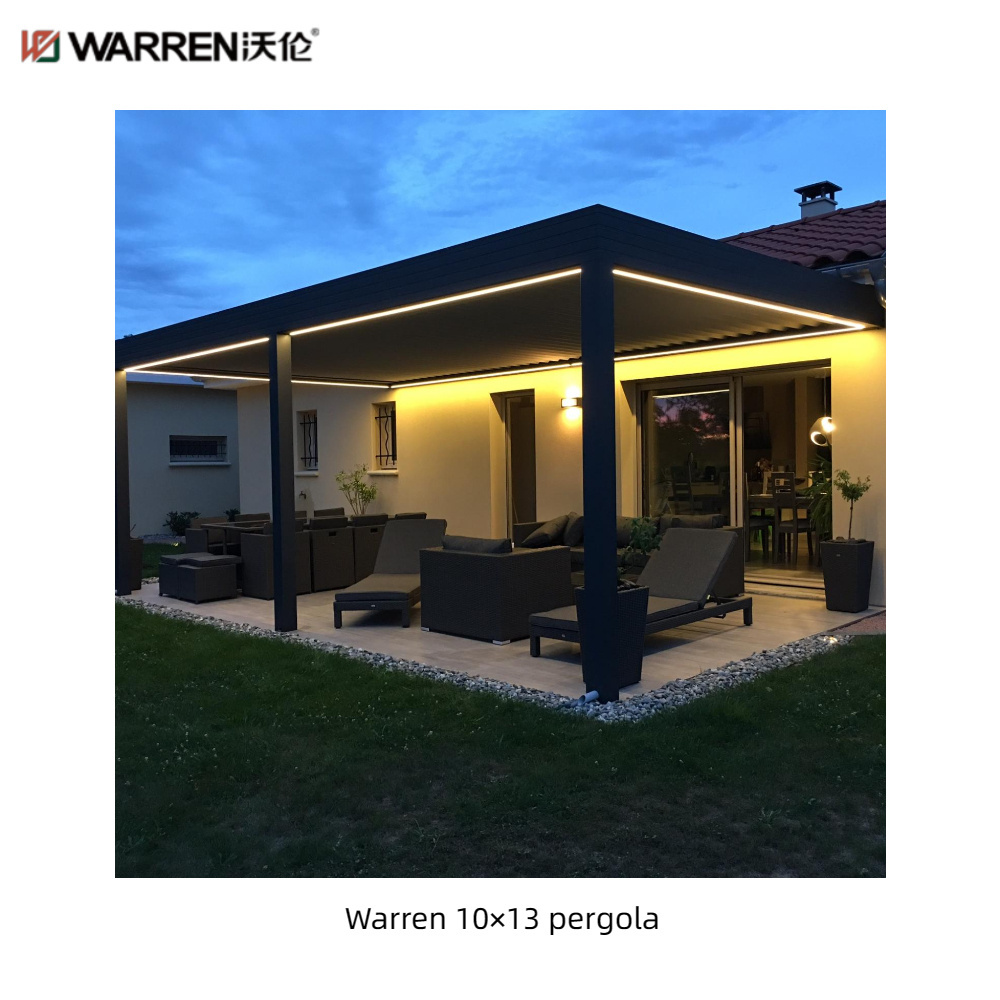 Warren 10x13 motorized louvered roof pergola with aluminum gazebo outdoor pergola