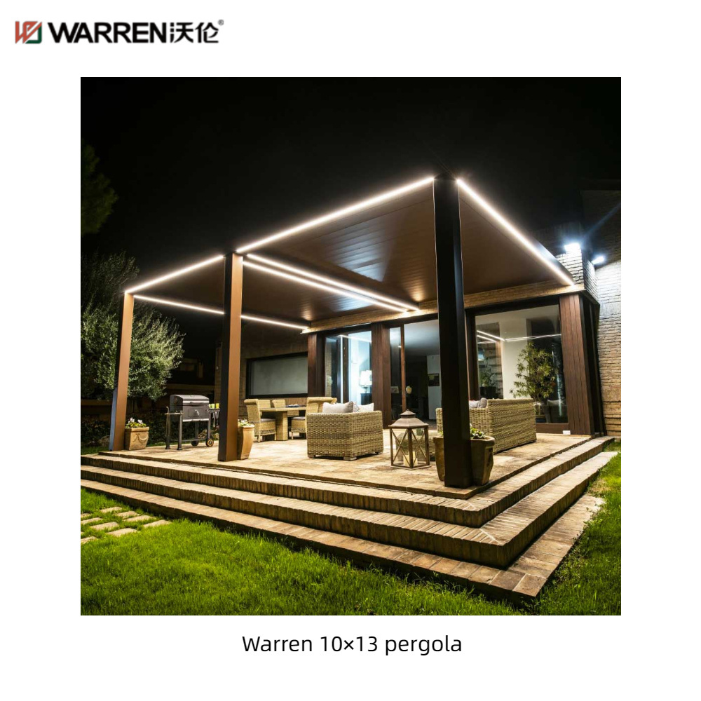 Warren 10x13 motorized louvered roof pergola with aluminum gazebo outdoor pergola