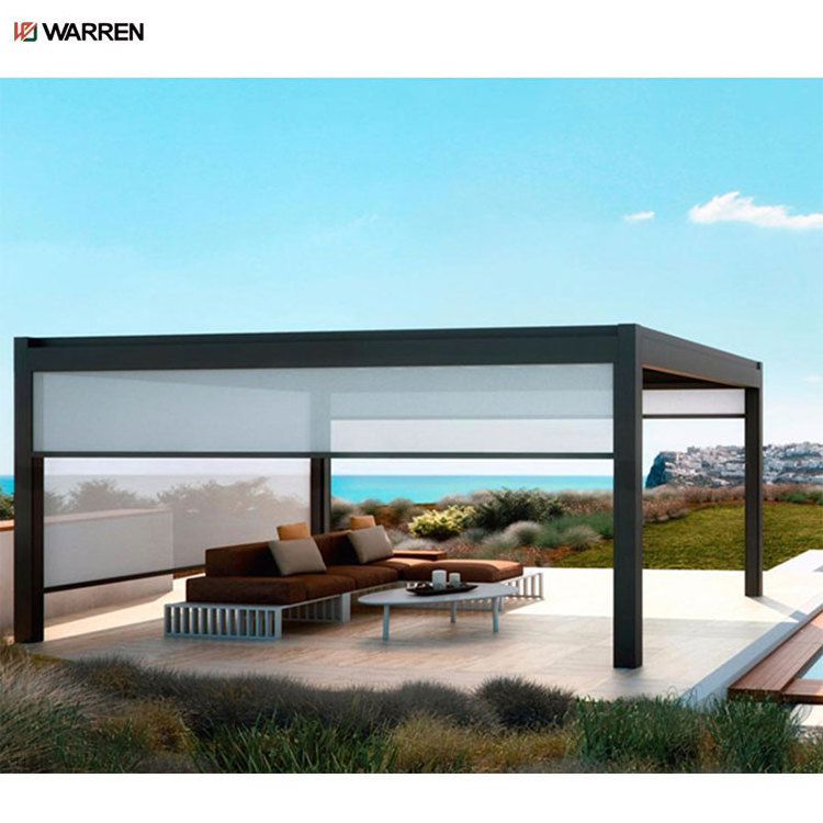 Warren 3x6 Pergola With Patio Automatic Louver Roof Aluminum Pergola Gazebo