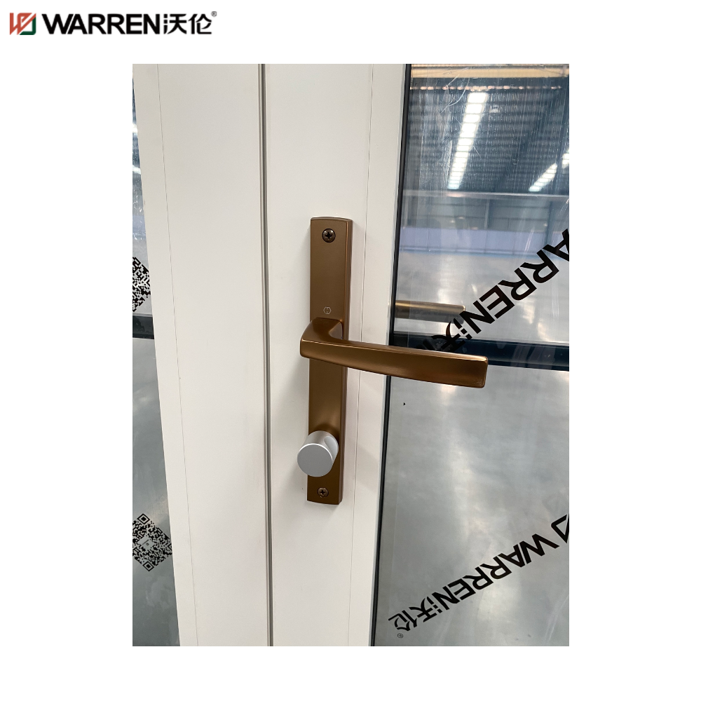 Warren 60x68 French Aluminium Triple Glass White Interior Double Door Interior