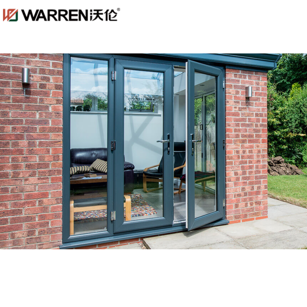 Warren 60x68 French Aluminium Triple Glass White Interior Double Door Interior