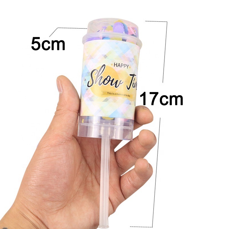 Baby Shower Decoration Party Popper & Spray Confetti Popper Push Pop Wholesale Confetti Cannon Confetti Popper Cannon for Party