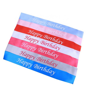 Multi Color Happy Birthday Sash Adult Birthday Satin Sash Happy Birthday Party Celebration Sash for Party for Adults and Kids