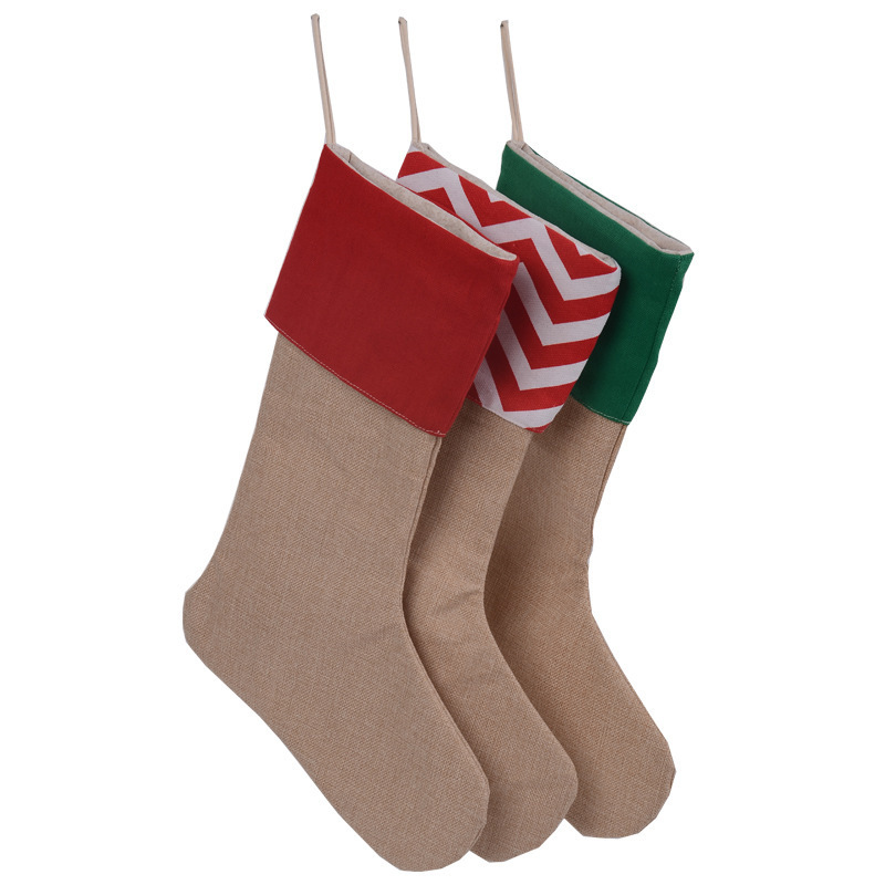 Bulk Christmas Stockings Burlap Christmas Stocking Christmas Stocking Fireplace Hanging for Gifts for Home Xmas Tree Decor