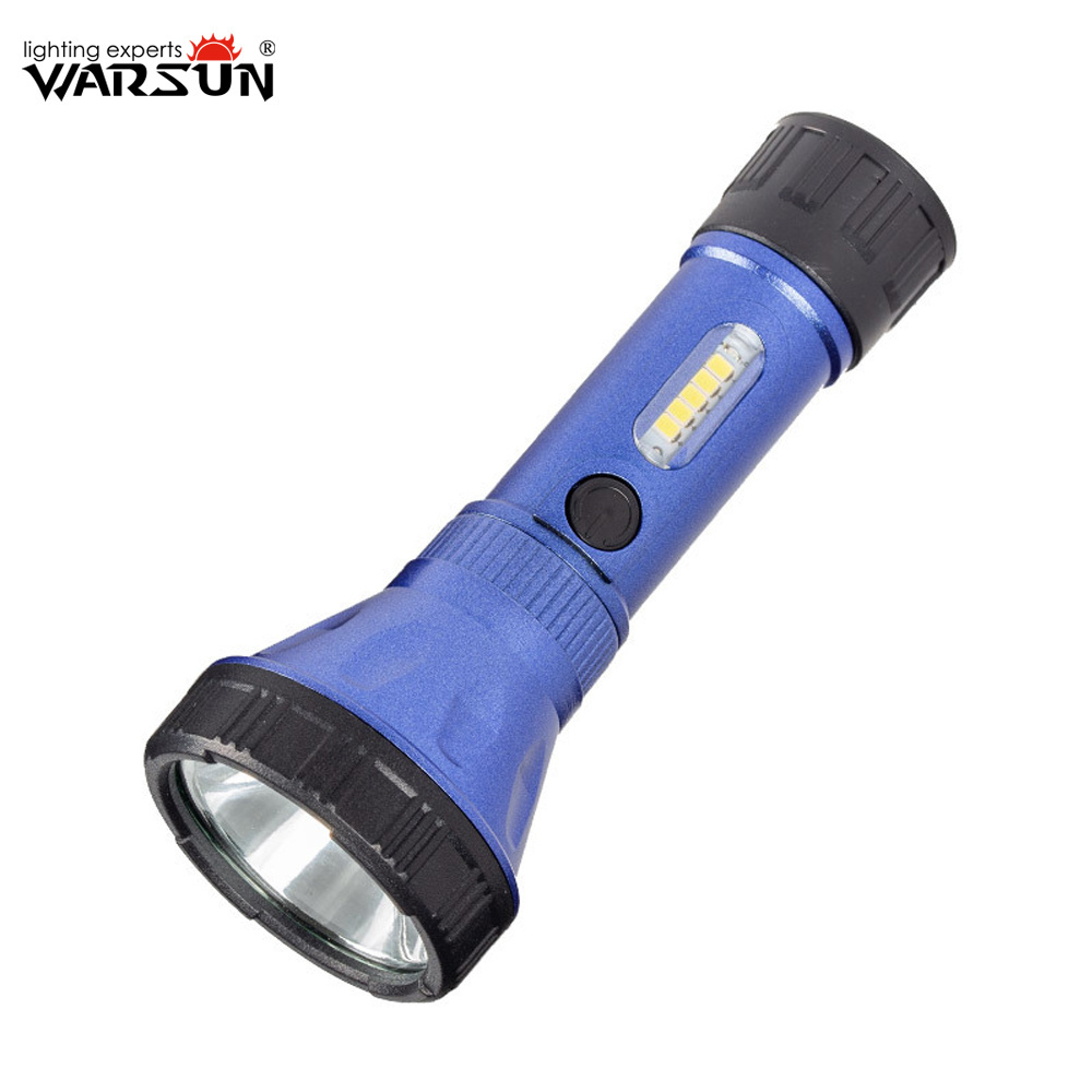 Warsun S46 Large Cup COB Rechargeable Flashlights Torch Light  IPX5 400mAH 180Lm ABS Light Weight Flashlight with Low Price