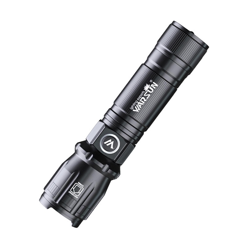 WARSUN DF328 6063 P70 Aluminium alloy Zoom Outdoor Flashlight 10000 Lumen IP45 Convex mirror Zoom TYPE-C Flashlight