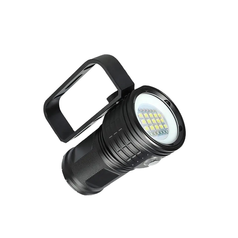 Warsun Outdoor IP68 9000Lm Torch Light 8000mAh Endurance 40 Hour Aluminium Alloy Diving Led Flashlight