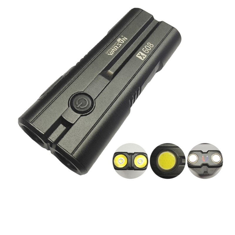 Warsun X608 1200lm Lumen Outdoor Emergency Multifunctional Portable LED Light Rechargeable Torch promotional Flashlight