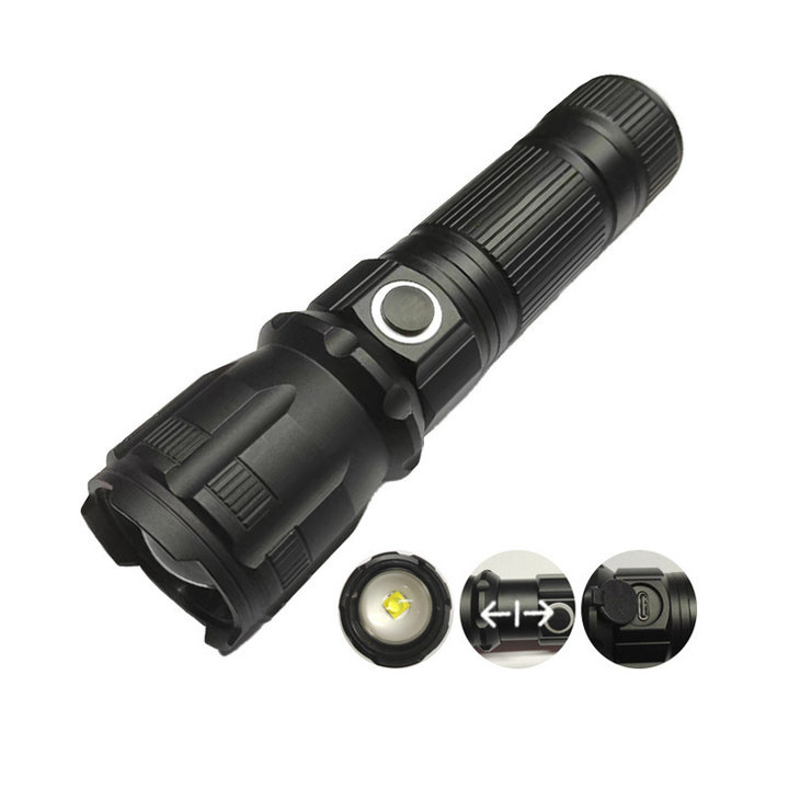 WARSUN DF328 Aluminium Alloy Zoom Torch outdoor IP45 1500 lumens Led Rechargeable Flashlight with SOS Function