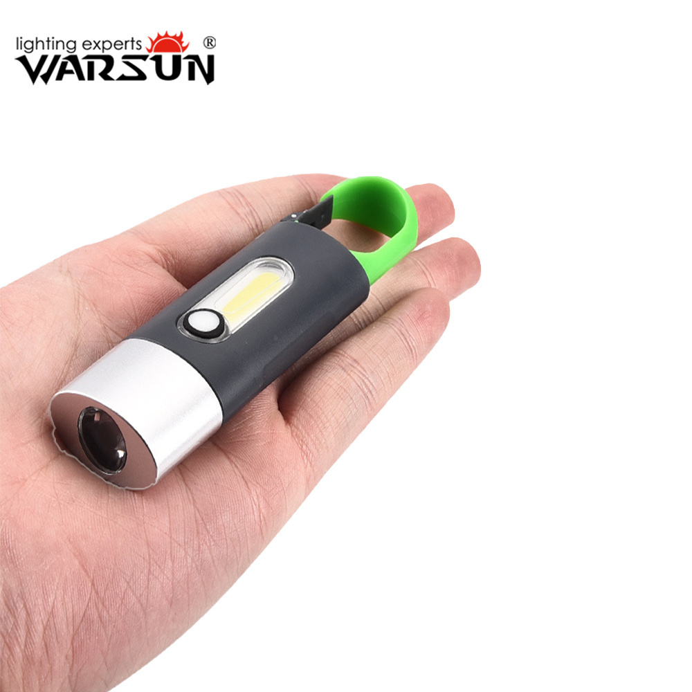 Warsun SX-901 Multifunctional high lumen 500Lm side light IP44 waterproof portable torch Rechargeable  Key chain COB Flashlight