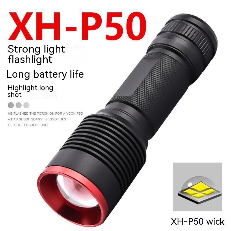 WARSUN Outdoor P55 800Lm IPX5 Camping Bright Torch Ultra Flashlight Tactical Torch Zoomable USB Rechargeable Flashlight