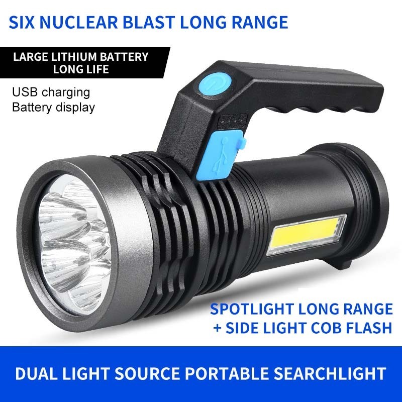 Warsun X501 500 Lumen Best Price 4 Modes COB Camping Searchlight Waterproof Handheld Plastic Portable Searchlight