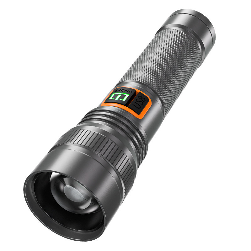 WARSUN Outdoor A50 600Lm IPX5 High Power 8Watt LED Torch Heavy Duty Outdoor Torch Zoom Flashlight led With Type-C Fast Charing