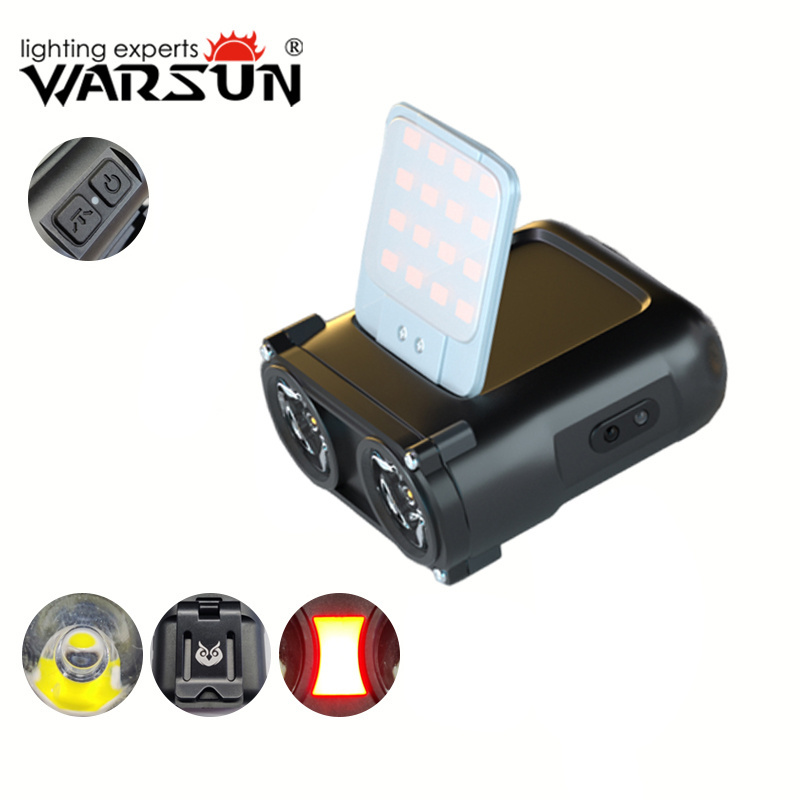 WARSUN MD9 Outdoor Multiple light sources COB fishing motion sensor Waterproof IPX5 adjustable 1000lm Rechargeable headlight