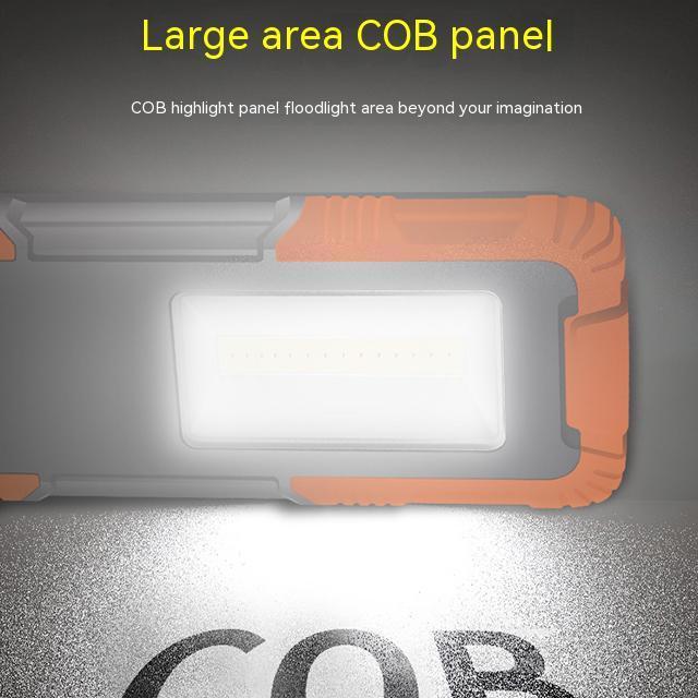 WARSUN W5857 Outdoor Multi-purpose zoom COB Dual light sources Foldable IPX5 floodlight magnetic hook rechargeable WorkLight