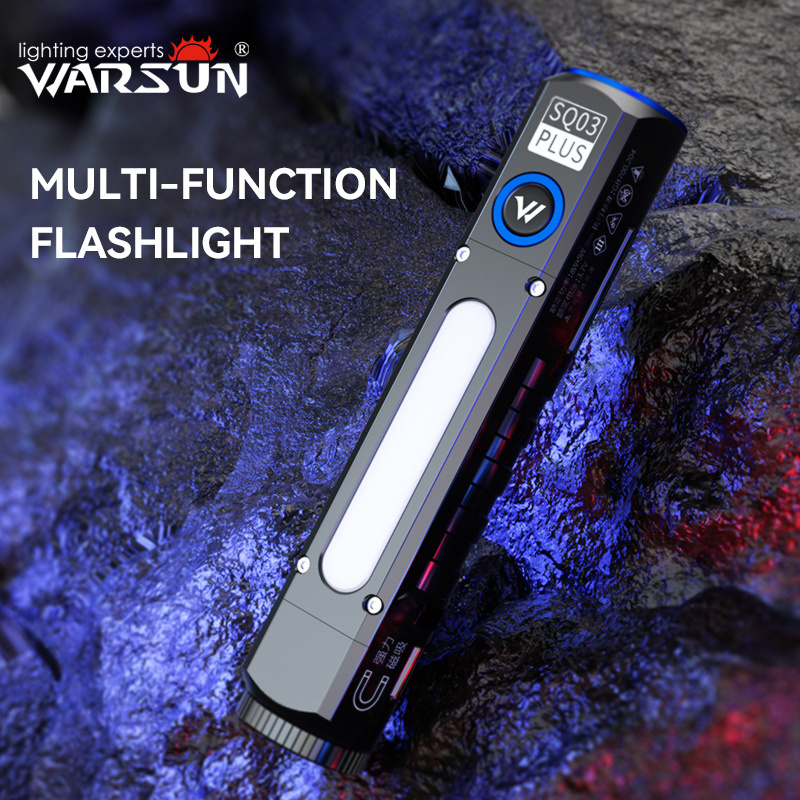 Warsun SQ03 RTS Multi-purpose tool COB high 2000lumen torch IP56 waterproof Magnetic Portable Carry clip Rechargeable Flashlight