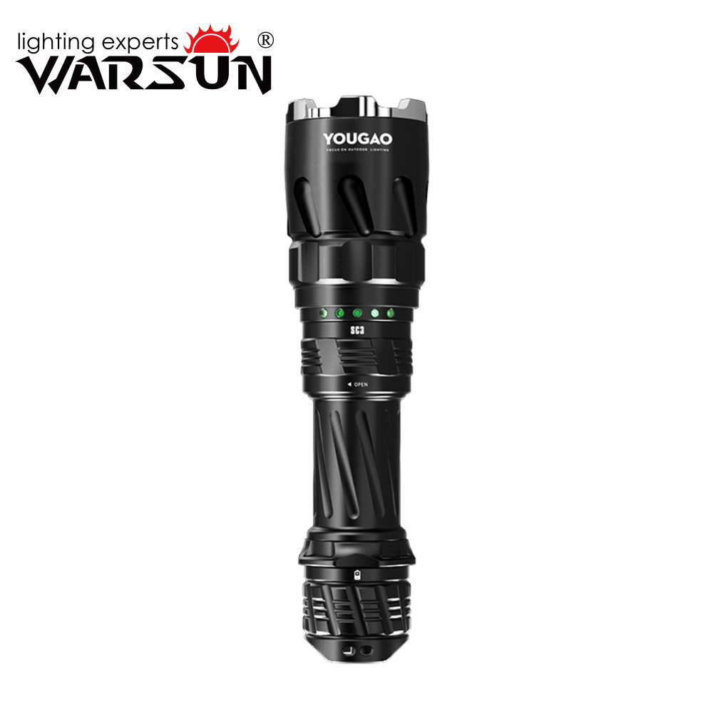 WARSUN SC3 6064 Aluminium alloyRemotely fired Tactical torch 2000 Lumen IP66  Removable Battery TYPE-C Flashlight