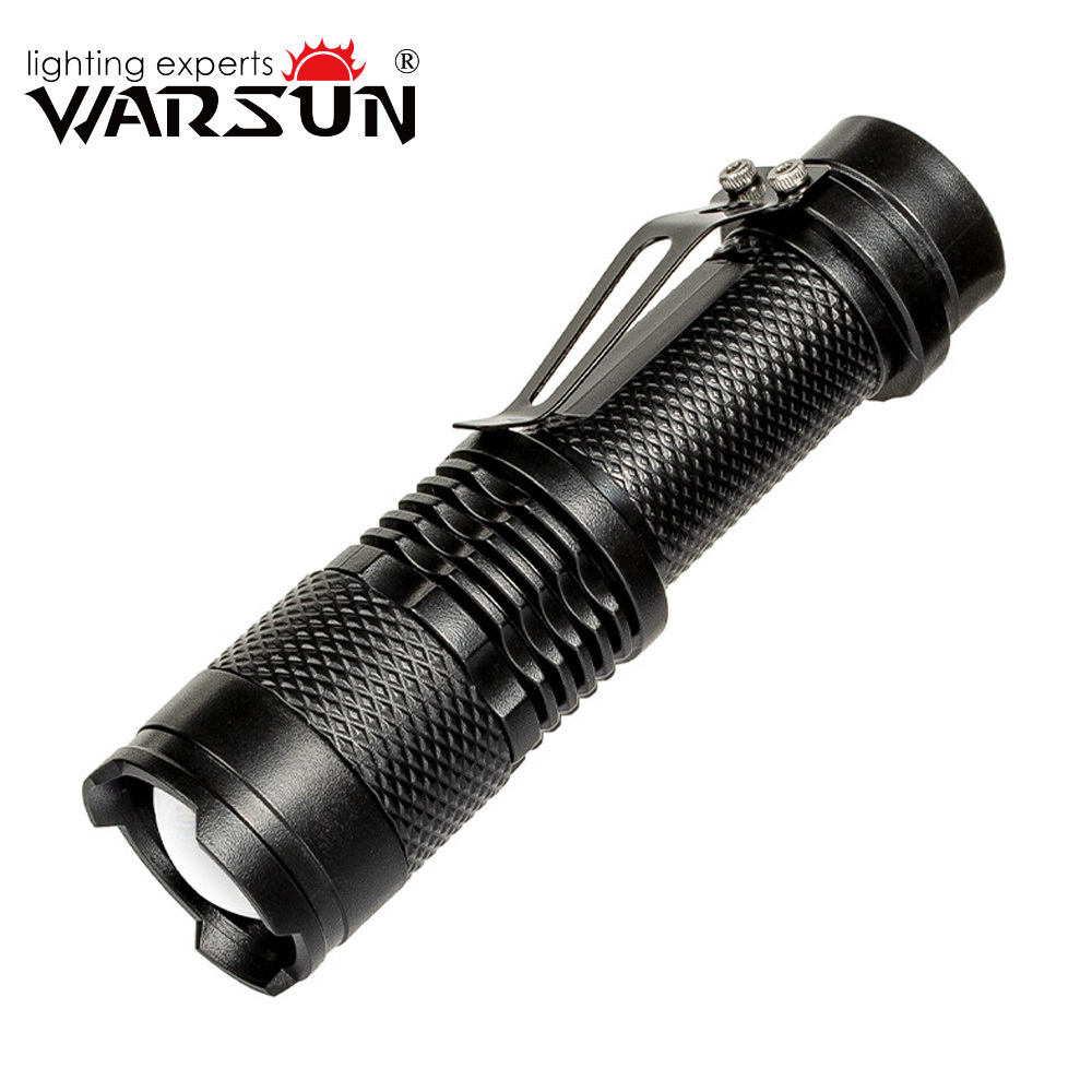 Warsun K18 Multifunctional 300Lm IPX5 waterproof Side light portable torch Rechargeable pen clip Key chain ABS Flashlight