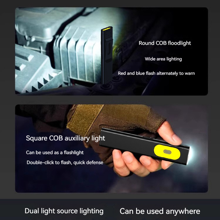 WARSUN WSE5 T7 Small lumen portable outdoor rechargeable LED flashlight Waterproof IP44 magnetic grip multi-function work light