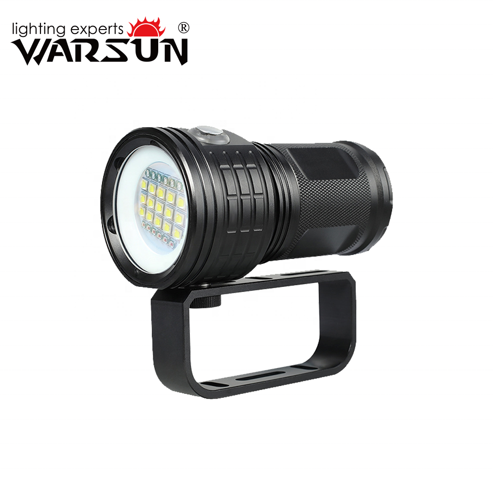 WARSUN Outdoor Sport Aluminium Alloy Waterproof Led Torch Flashlight For Diving  30 meters