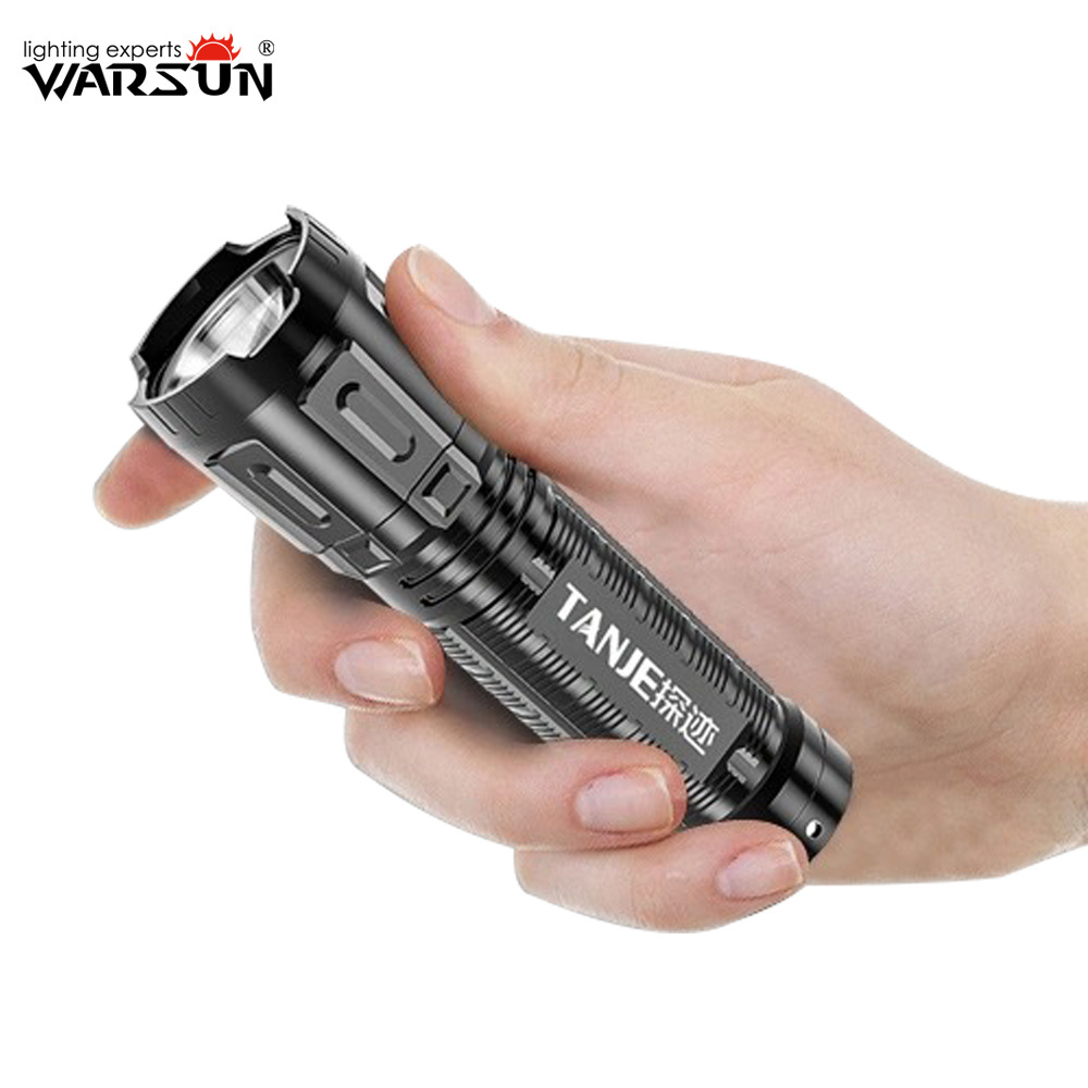 Warsun K16 Multifunctional high lumen 300Lm IPX5 waterproof low weight portable torch Rechargeable Key chain ABS Flashlight