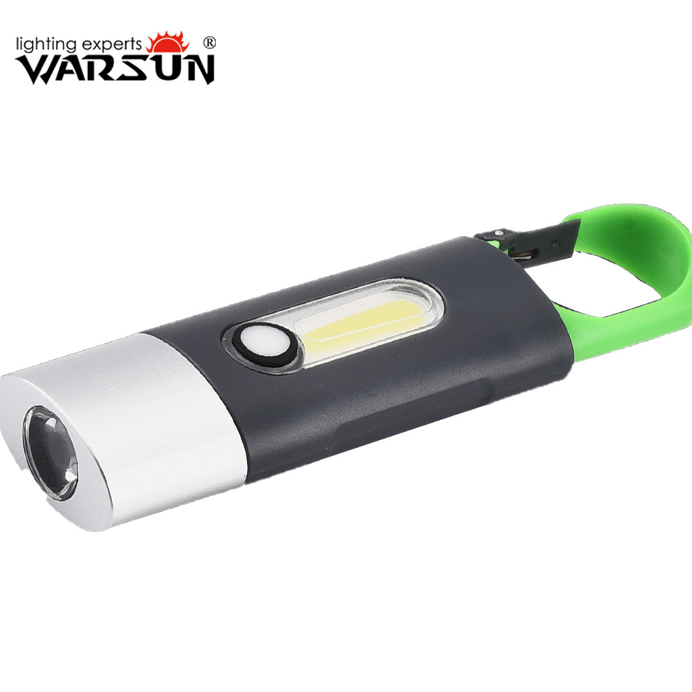 Warsun SX-901 Multifunctional high lumen 500Lm side light IP44 waterproof portable torch Rechargeable  Key chain COB Flashlight