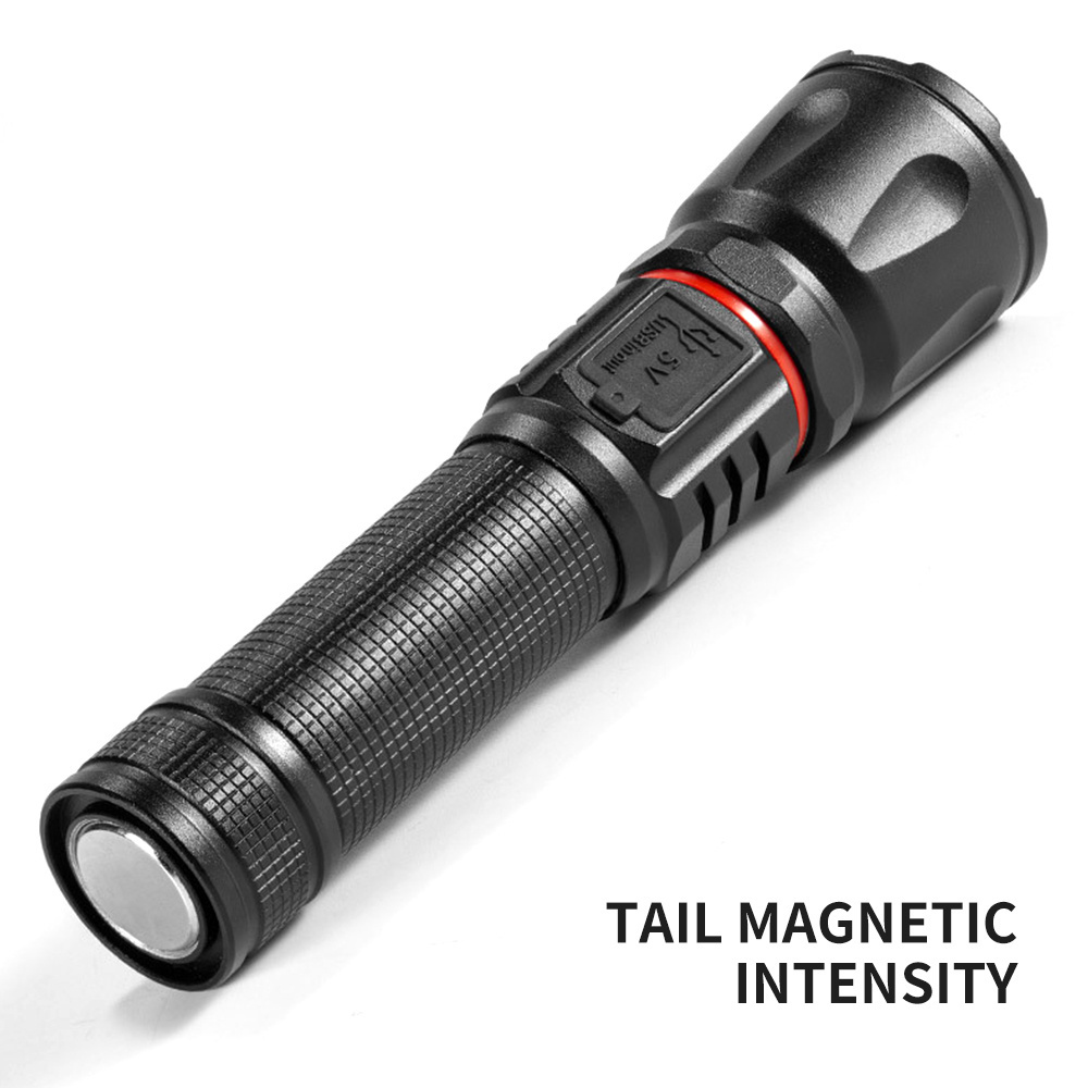 WARSUN 529 Outdoor 2000 lumens strong light COB multi-function aluminum signal zoom torch Magnet Led Power Bank Flashlights