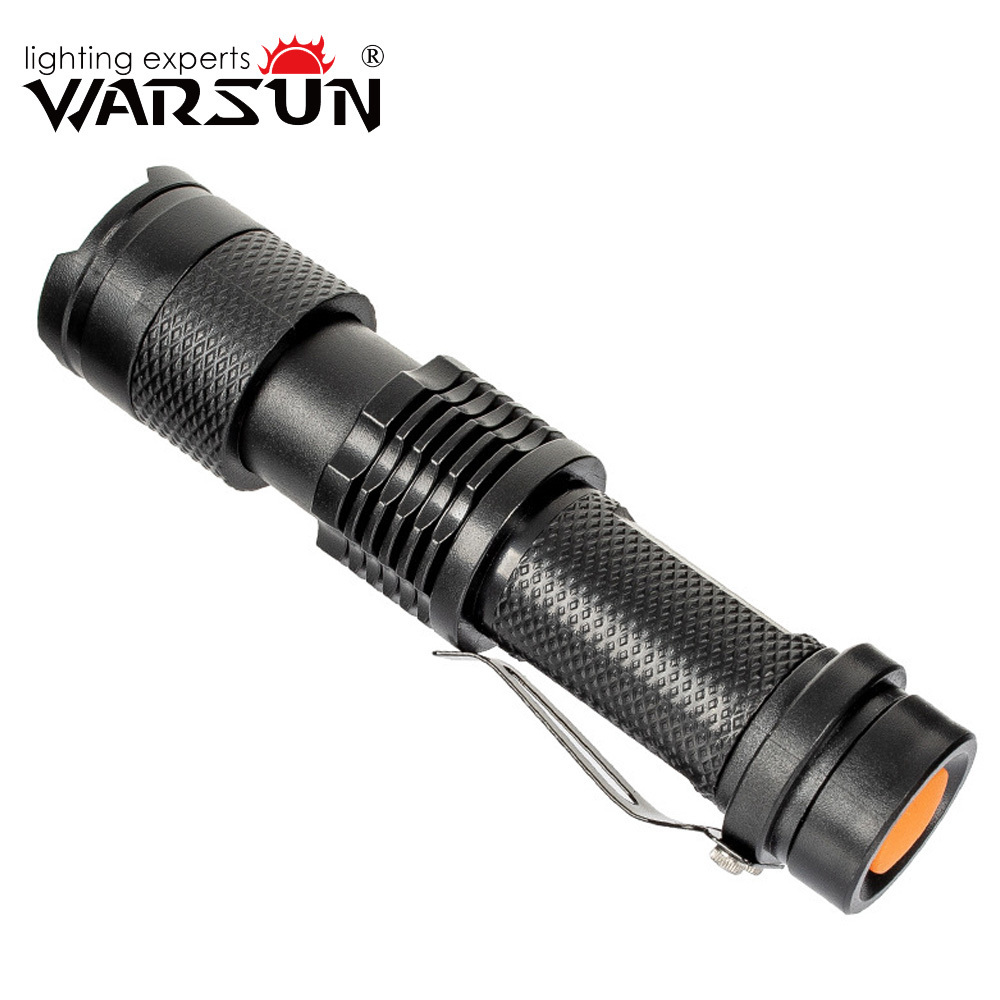 Warsun K18 Multifunctional 300Lm IPX5 waterproof Side light portable torch Rechargeable pen clip Key chain ABS Flashlight