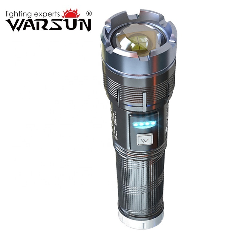 Warsun DM126 Multifunctional 1000 lumens Aluminium alloy Outdoor Torch Sports Zoom IPX5 Rechargeable Tactical Led Flashlight