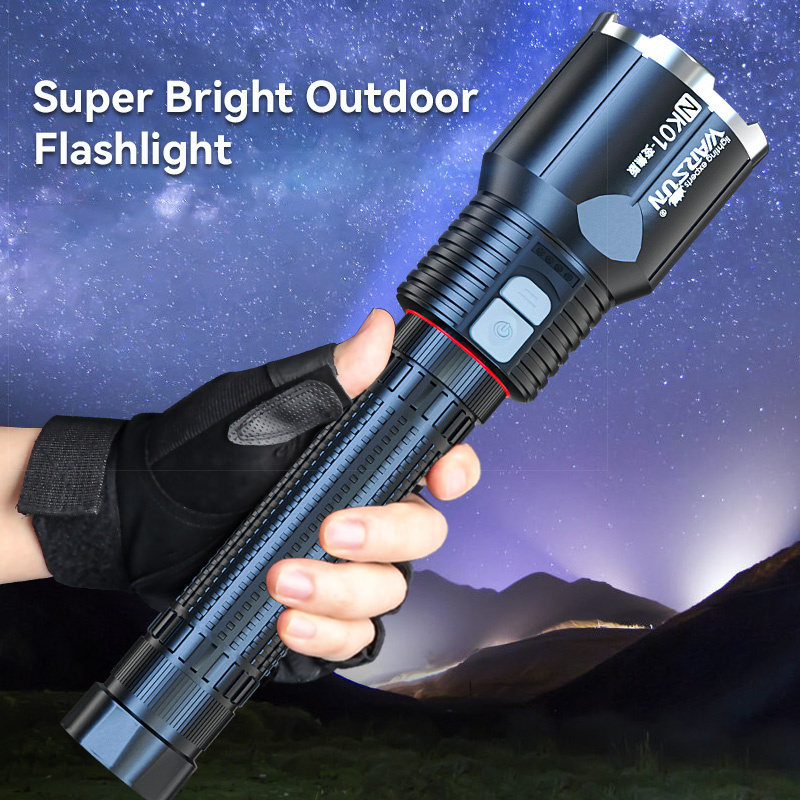 Warsun NK01 Power Bank Aluminium Flashlight Rechargeable 5000 lumens Long-lasting Hunting Strong Light Zoom  Torch