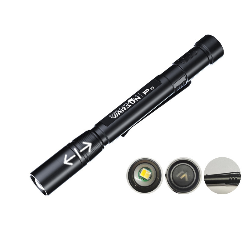 WARSUN Pen UV dual light source pencil portable medical type-c Aluminium Alloy Multifunctional flashlight IP44 80lm p2s